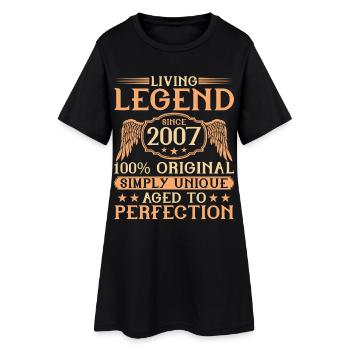 Légende vivante née depuis 2007 - 18ème anniversaire - Robe T-shirt Femme - noir - Devant