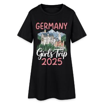 Germany Girls Trip 2025 Neuschwanstein Castle - Frauen T-Shirt-Kleid - Schwarz - Vorne