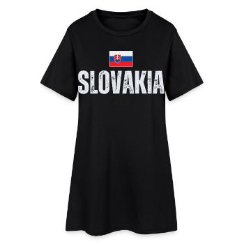 Drapeau slovaque, patriote slovaque - Robe T-shirt Femme - noir - Devant