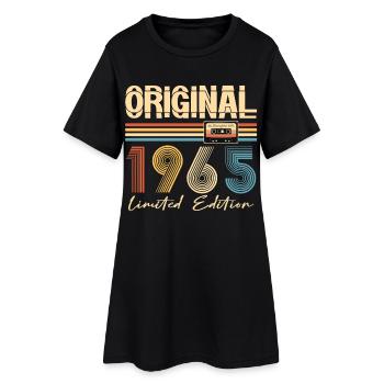 Cadeau original pour 60 ans, 1965 - Robe T-shirt Femme - noir - Devant