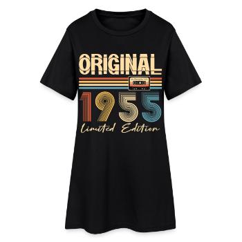 70. Geburtstag Original 1955 70 Jahre altes Geschenk - Frauen T-Shirt-Kleid - Schwarz - Vorne