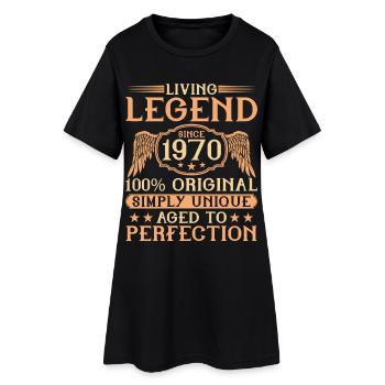 Légende vivante née depuis 1970 - 55e anniversaire - Robe T-shirt Femme - noir - Devant