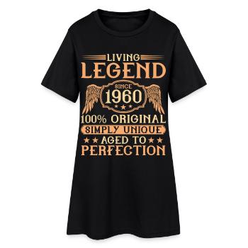 Légende vivante née depuis 1960 - 65e anniversaire - Robe T-shirt Femme - noir - Devant