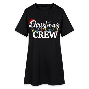 Équipage de Noël - Robe T-shirt Femme - noir - Devant