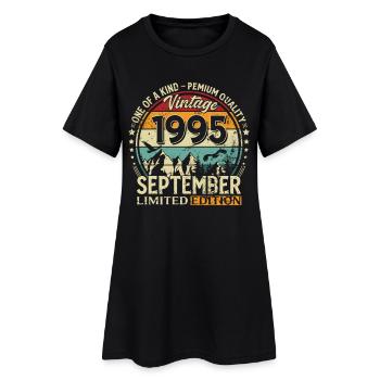 30e anniversaire Millésime septembre 1995 - Robe T-shirt Femme - noir - Devant