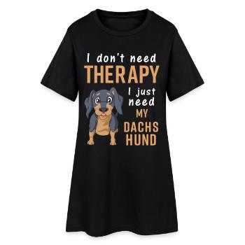 Citation drôle de teckel Je n’ai pas besoin de thérapie - Robe T-shirt Femme - noir - Devant