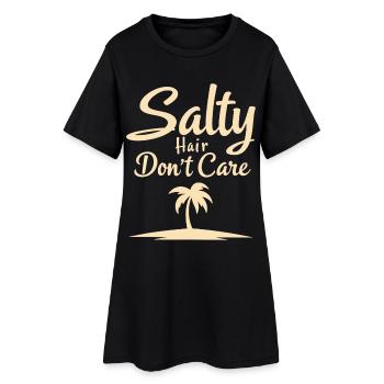 T-shirt de plage Salty Hair Don’t Care - Robe T-shirt Femme - noir - Devant