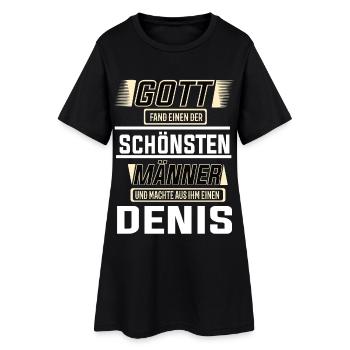 Denis, le plus bel homme, façonné par Dieu Design - Robe T-shirt Femme - noir - Devant