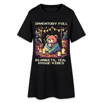 Inventory full: blankets, tea, hygge - Women’s T-Shirt Dress - black - Front