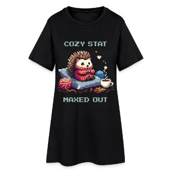 État de confort entièrement chargé - Robe T-shirt Femme - noir - Devant