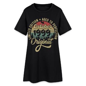 Octobre 1999 Anniversaire Octobre 1999 Octobre - Robe T-shirt Femme - noir - Devant
