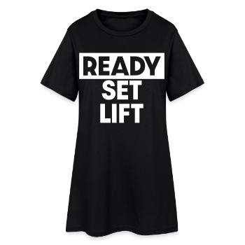 Ready Set Lift - Women’s T-Shirt Dress - black - Front