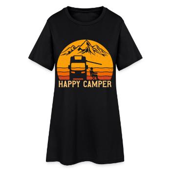Happy Camper Camper Camping - Robe T-shirt Femme - noir - Devant