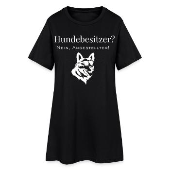Mon chien – Mon patron avec des pattes - Robe T-shirt Femme - noir - Devant