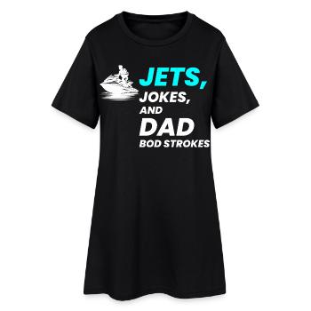 Blagues sur les Jets et coups de papa - Robe T-shirt Femme - noir - Devant