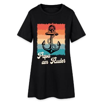 Futur Père PAPA À LA TÊTE Rétro Drôle - Robe T-shirt Femme - noir - Devant