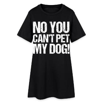 Non, vous ne pouvez pas caresser mon chien - Robe T-shirt Femme - noir - Devant