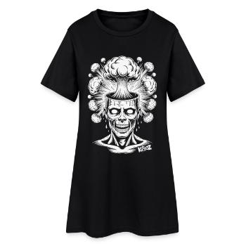 Explosion créative et illustration de bande dessinée - Robe T-shirt Femme - noir - Devant