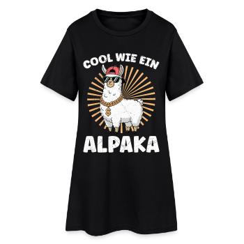 Alpaca Fan COOL AS AN ALPACA Llama Funny - Women’s T-Shirt Dress - black - Front