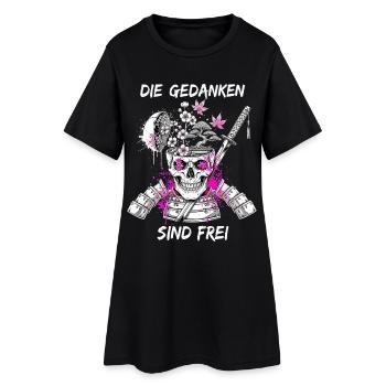 Warrior Skull Samurai - Women’s T-Shirt Dress - black - Front