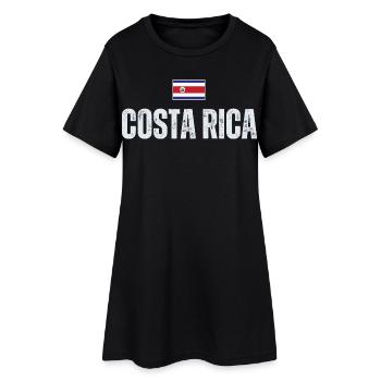 J’aime le Costa Rica, le drapeau du Costa Rica - Robe T-shirt Femme - noir - Devant
