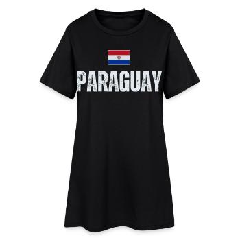 Paraguayan flag, Paraguayan pride - Women’s T-Shirt Dress - black - Front