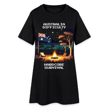 Australie : Survie hardcore | Brousse - Robe T-shirt Femme - noir - Devant