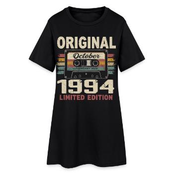 Né en Octobre 1994 | Cadeau Vintage Octobre 1994 - Robe T-shirt Femme - noir - Devant