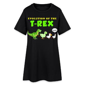 dinosaure - Robe T-shirt Femme - noir - Devant