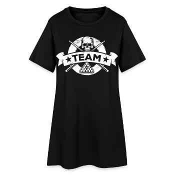 Eight Ball, Billardkugel, Billard Team, Name - Frauen T-Shirt-Kleid - Schwarz - Vorne