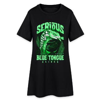 Gardien de reptiles sérieux au sujet des scinques à langue bleue - Robe T-shirt Femme - noir - Devant
