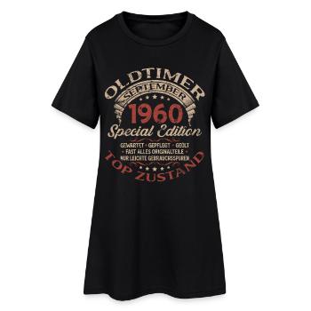 65. Geburtstag Geschenk Oldtimer September 1960 - Frauen T-Shirt-Kleid - Schwarz - Vorne