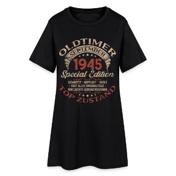 Cadeau d'anniversaire pour les 80 ans d'une voiture ancienne, septembre 1945 - Robe T-shirt Femme - noir - Devant