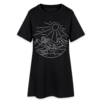 Ancre - Robe T-shirt Femme - noir - Devant