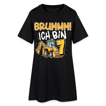 Excavatrice du 7e anniversaire - Robe T-shirt Femme - noir - Devant