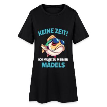 Poisson Pêcheur Pêcheur à la ligne Proverbes Aquariophile - Robe T-shirt Femme - noir - Devant