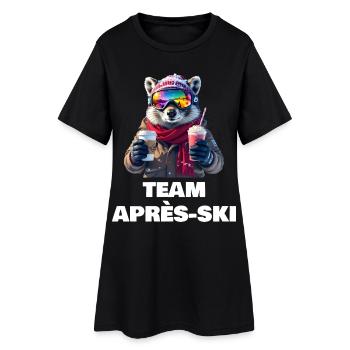 Après Ski Team | Lustiges Party Ski Shirt - Frauen T-Shirt-Kleid - Schwarz - Vorne