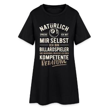 Bien sûr que je me parle à moi-même - Billard - Robe T-shirt Femme - noir - Devant