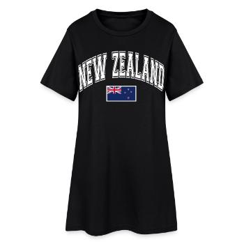 Drapeau de la Nouvelle-Zélande - Robe T-shirt Femme - noir - Devant