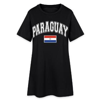 Drapeau du Paraguay - Robe T-shirt Femme - noir - Devant