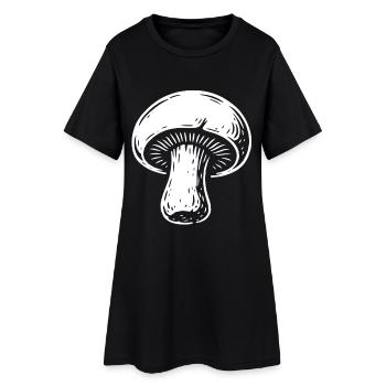 Cueilleur de champignons - champignons - dicton - Robe T-shirt Femme - noir - Devant