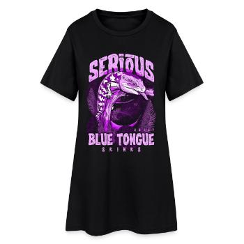 Ernsthaft über Blauzungenskinke Reptilienhalter - Frauen T-Shirt-Kleid - Schwarz - Vorne