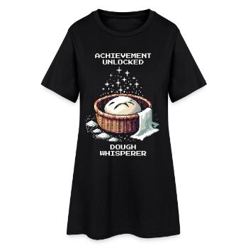 Erfolg freigeschaltet: Dough Whisperer | Brot - Frauen T-Shirt-Kleid - Schwarz - Vorne
