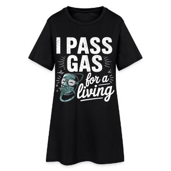 Motivierende Pflegekraft Grafik - Frauen T-Shirt-Kleid - Schwarz - Vorne