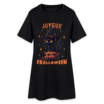 Costume Halloween Simple Idée de Cadeau - Robe T-shirt Femme - noir - Devant