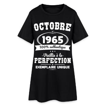 60th Birthday - October 1965 Perfection - Women’s T-Shirt Dress - black - Front