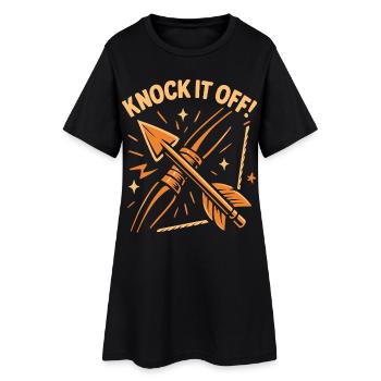 Archery Bow Archer Knock It Off - Women’s T-Shirt Dress - black - Front
