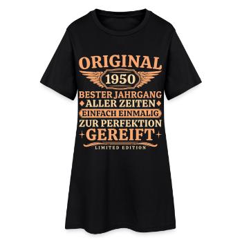 Original 1950 Vintage - Vintage 75th Birthday - Women’s T-Shirt Dress - black - Front
