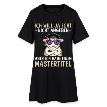 Master obtenu - Mouton avec titre de Master - Robe T-shirt Femme - noir - Devant