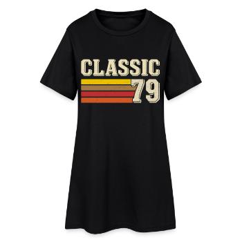 Rétro Classique 79 – Né en 1979 Anniversaire Vintage - Robe T-shirt Femme - noir - Devant